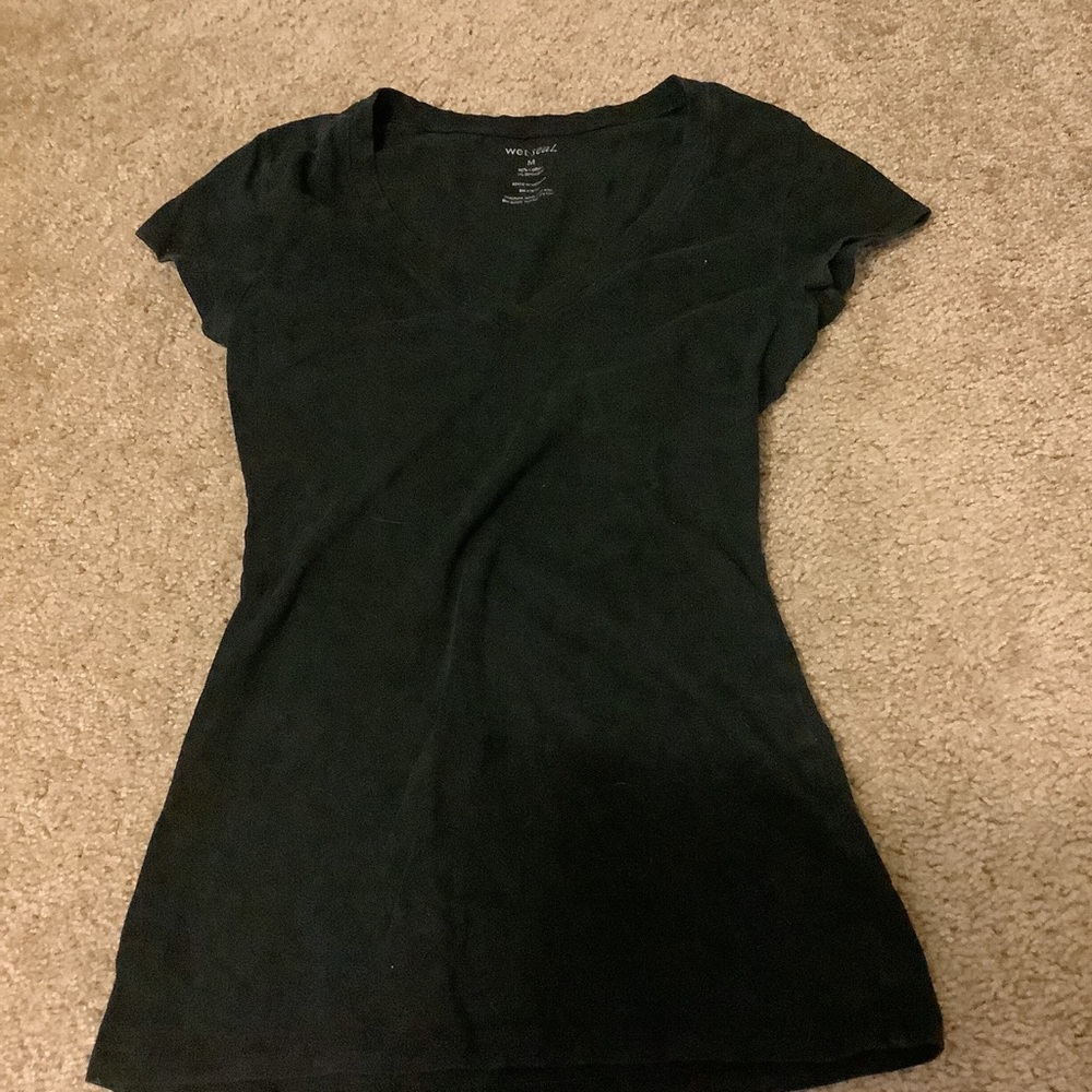 Black V-neck